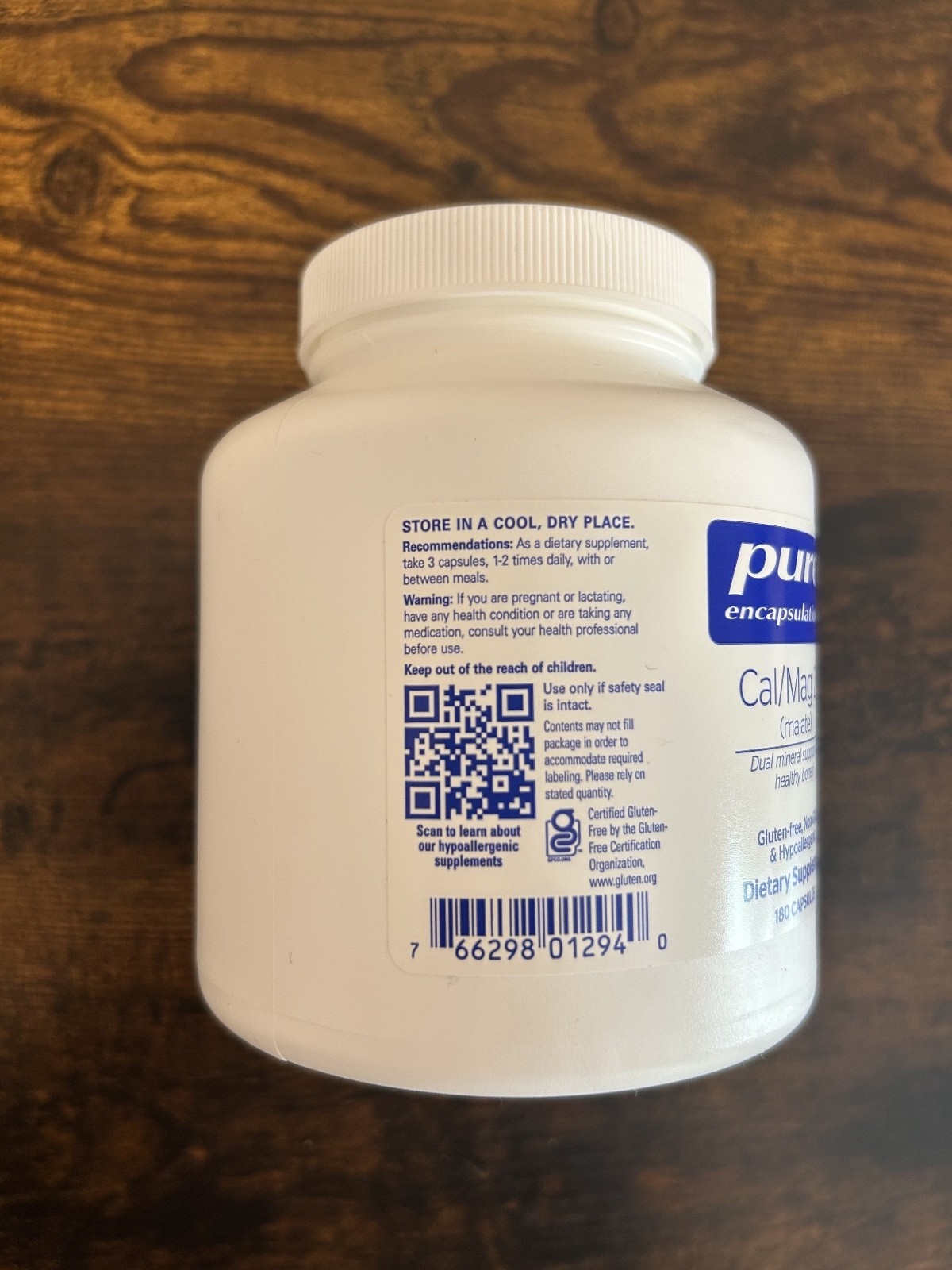 Pure Encapsulations Cal/Mag Malate 2:1 – Calcium Magnesium Bone Health Support