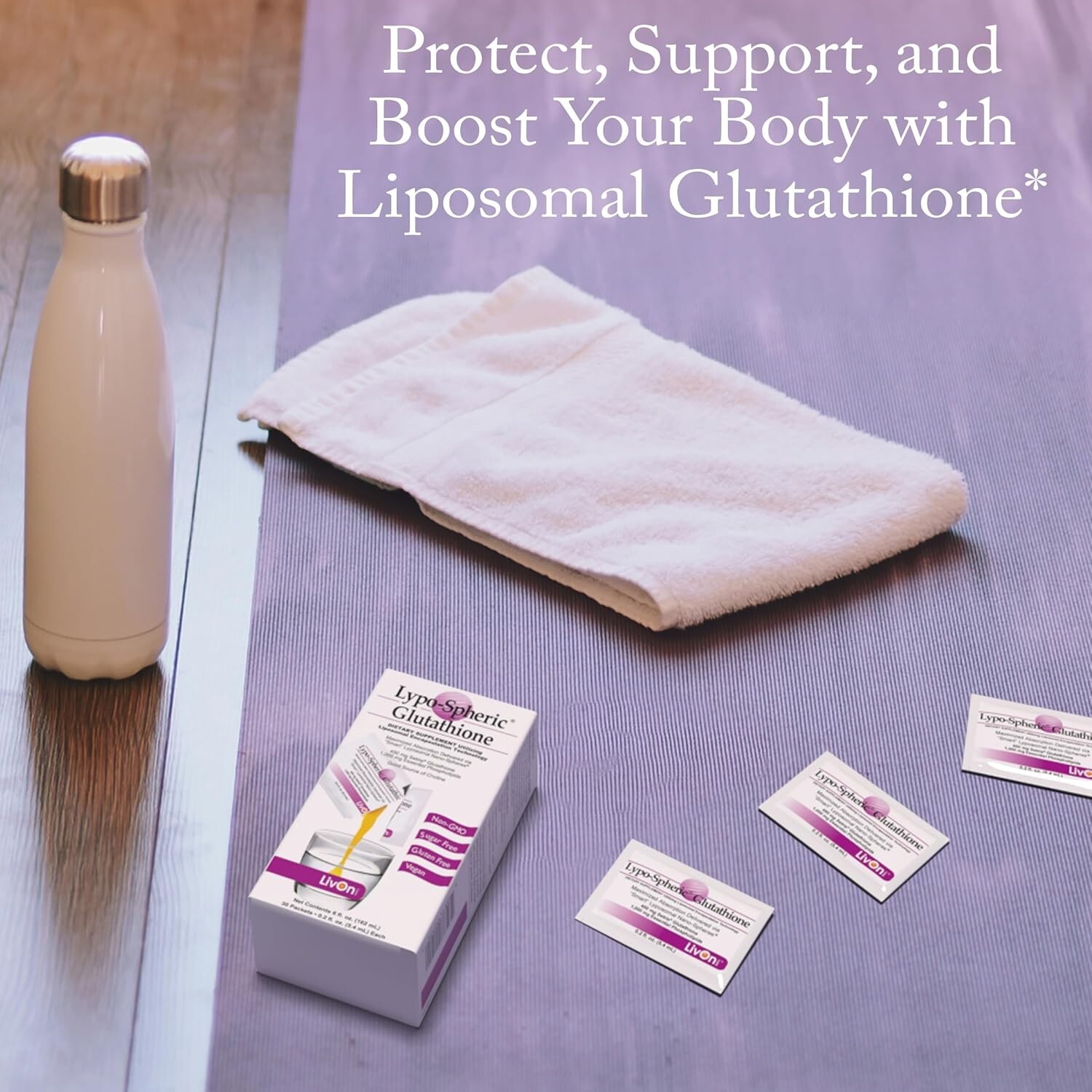Maximize Cellular Health with Lypo-Spheric Glutathione – 30 Packets Unflavored-=