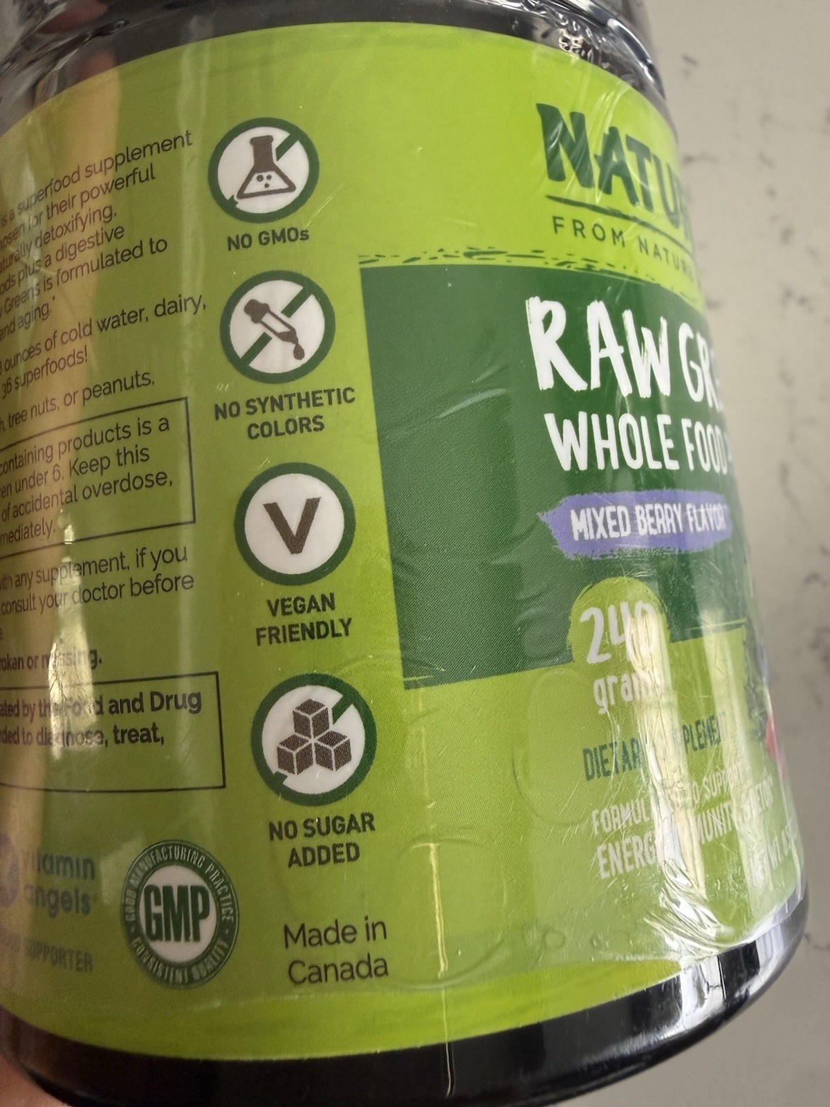 Naturelo Raw Greens Superfood Powder – 8.5oz/240g – Unsweetened – Exp 10/2026