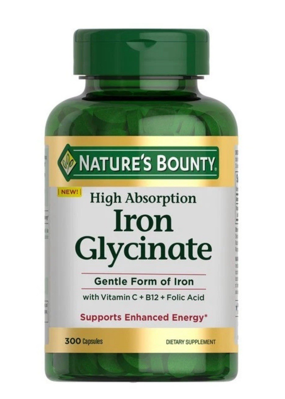 Nature’s Bounty Iron Glycinate, 300-count Exp 06/2028