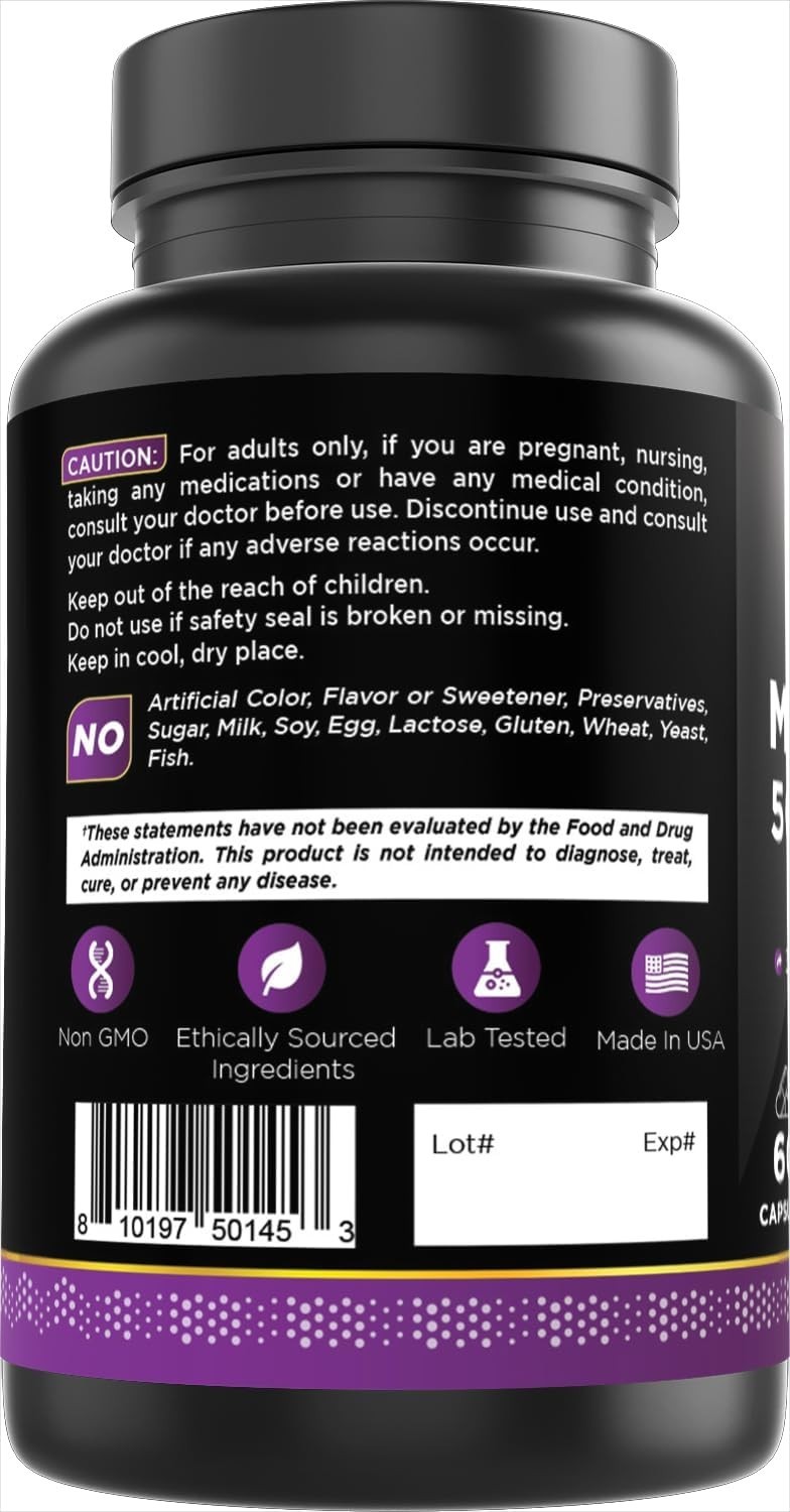 Oxify Mastic Gum 500 mg | 60 Capsules | Gluten-Free, Non-GMO | Supplement Made i
