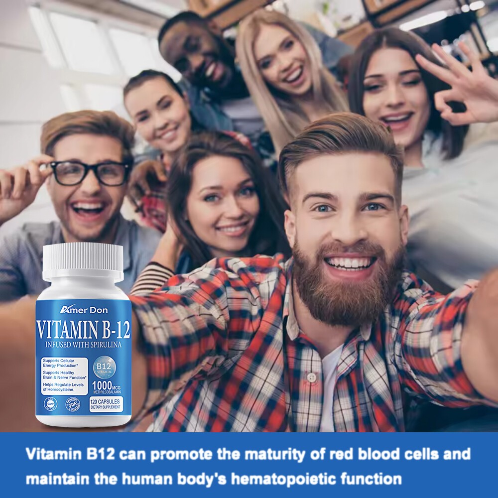 Amer Don Vitamin B12 (Methylcobalamin) 1000mcg, 120 Capsules – Vegetarian Caps