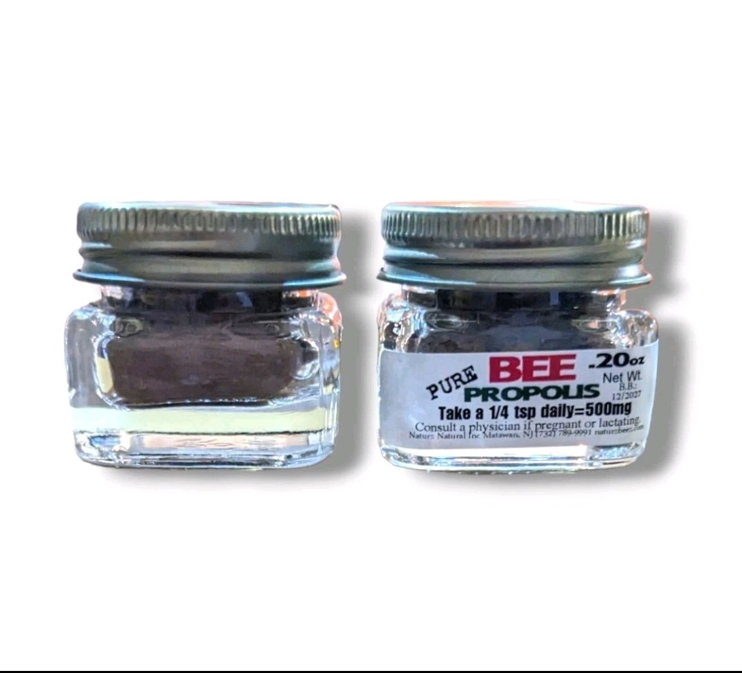 BEE PROPOLIS 0.5oz (4 Jars= Total 2oz) CONVENIENCE Size 100% PURE RAW PROPOLIS