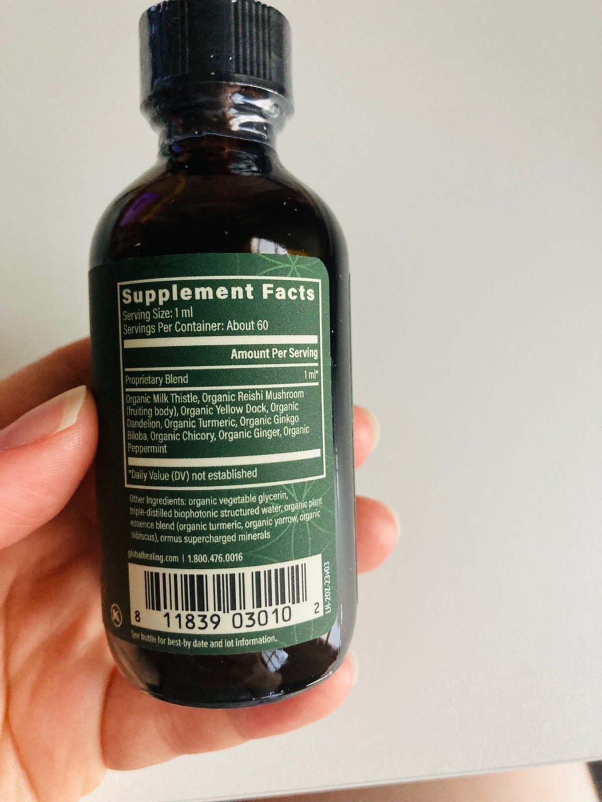 Global Healing Organic Liver Health – Liver Gallbladder Detox Support – 2 fl oz