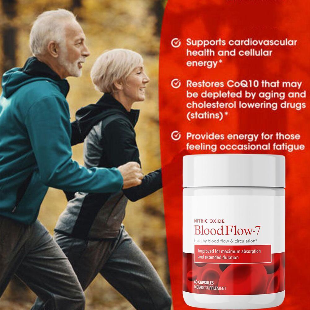 Bloodflow-7 Blood Circulation Supplement | Nitric Oxide with Nitros 60 capsules