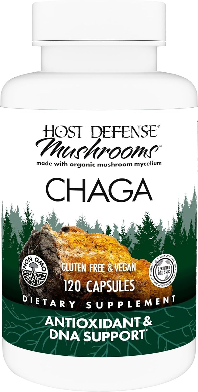 Host Defense Chaga Capsules – Immune System Support Supplement – Chaga Mushroom