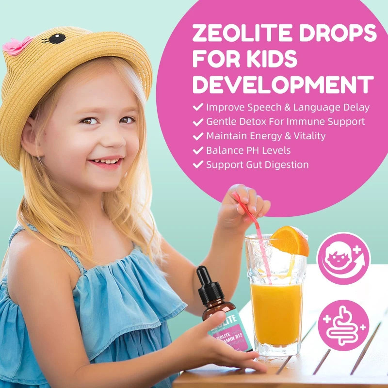 Bantian Zeolite For Kids 30 Servings 100MG Vitamin B12 and D 300mcg Exp 03/17/28