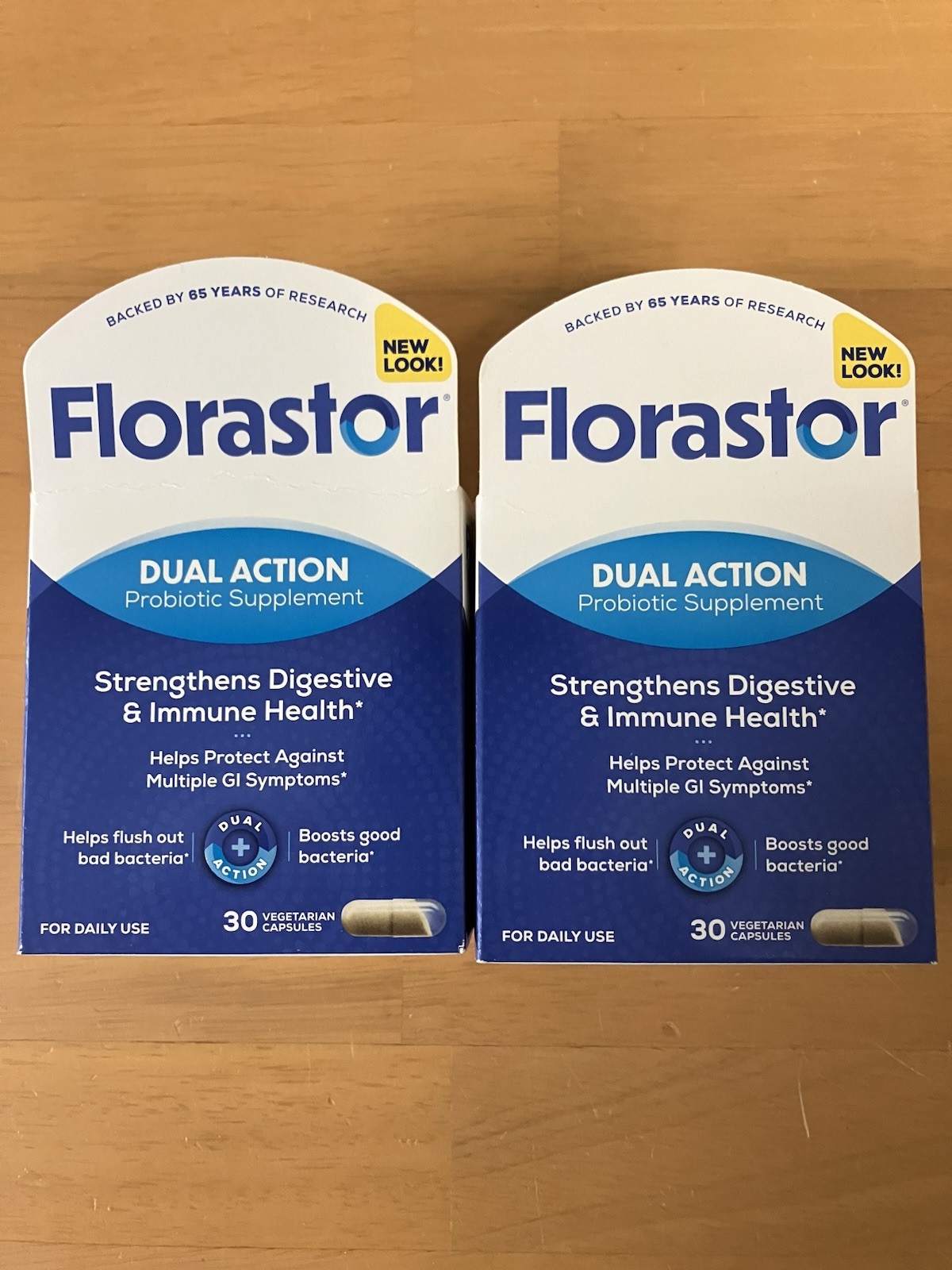 2 Pk. Florastor Dual Action Probiotic Supplement Digestive Immune Health, 60 Ct.