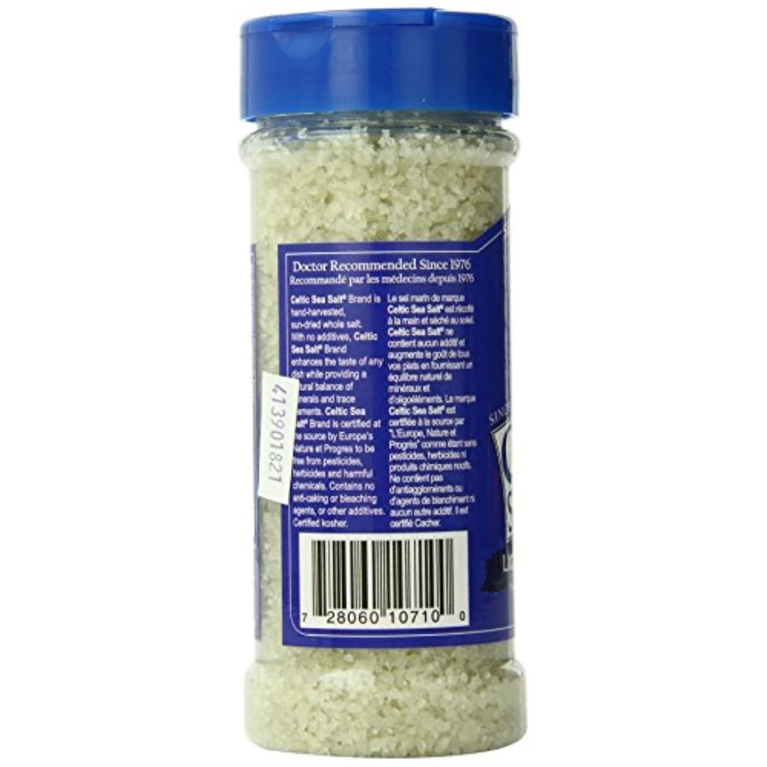 Light Grey Celtic Sea Salt Shaker – Easy to Use, Large 8 Ounce (Pack of 1)