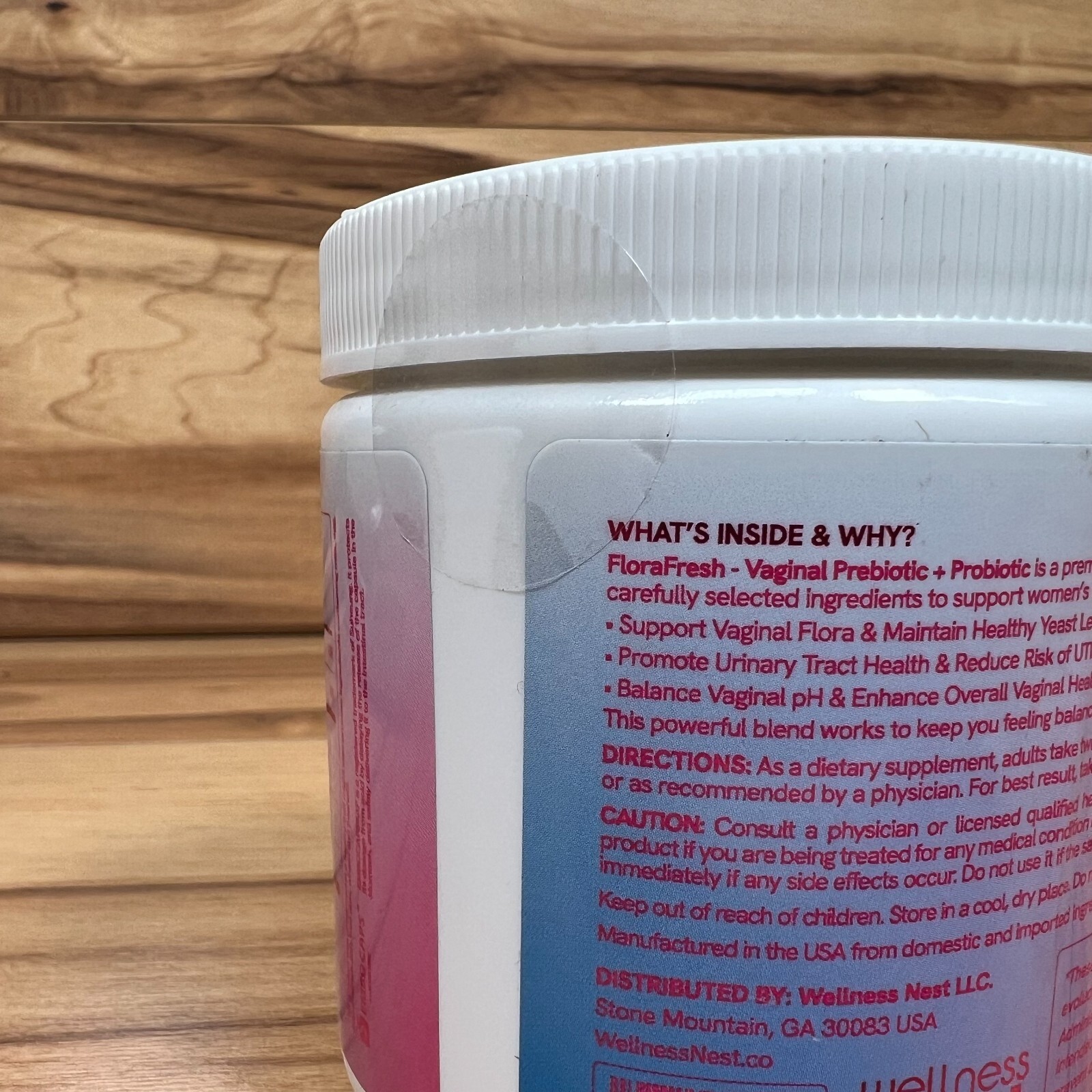 Wellness Nest Flora Fresh Vaginal Probiotics 15 Billion CFUs 60 Capsules 02/2026