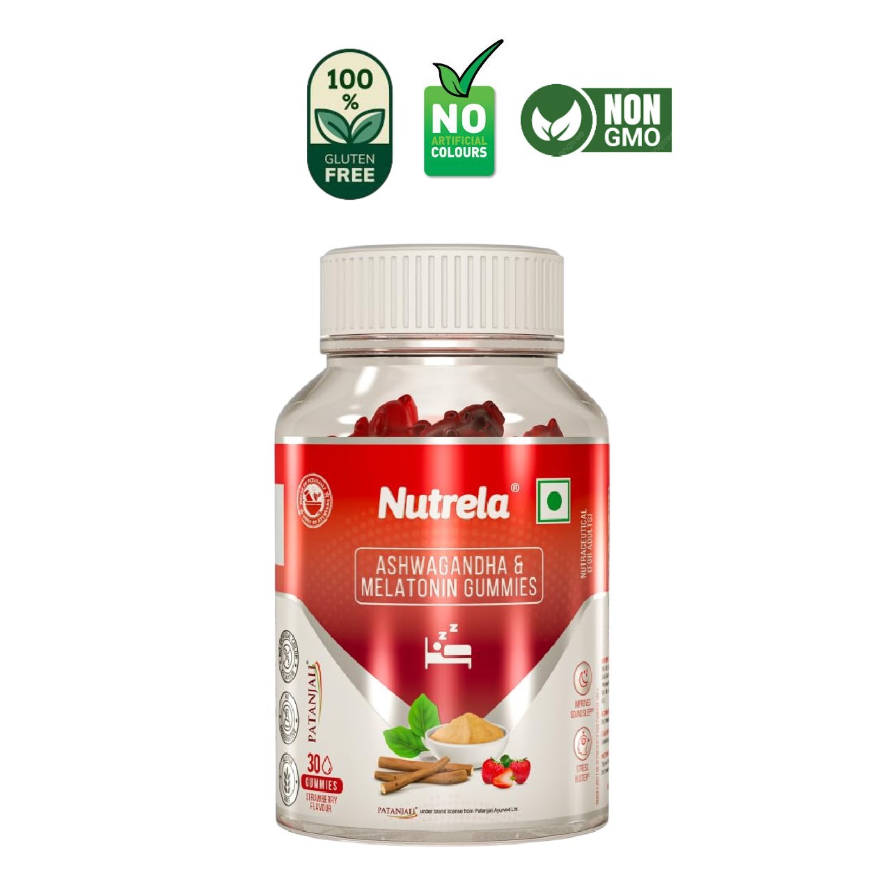 NUTR.ELA Ashwagandha Melatonin Sleep Gummies 30 Strawberry