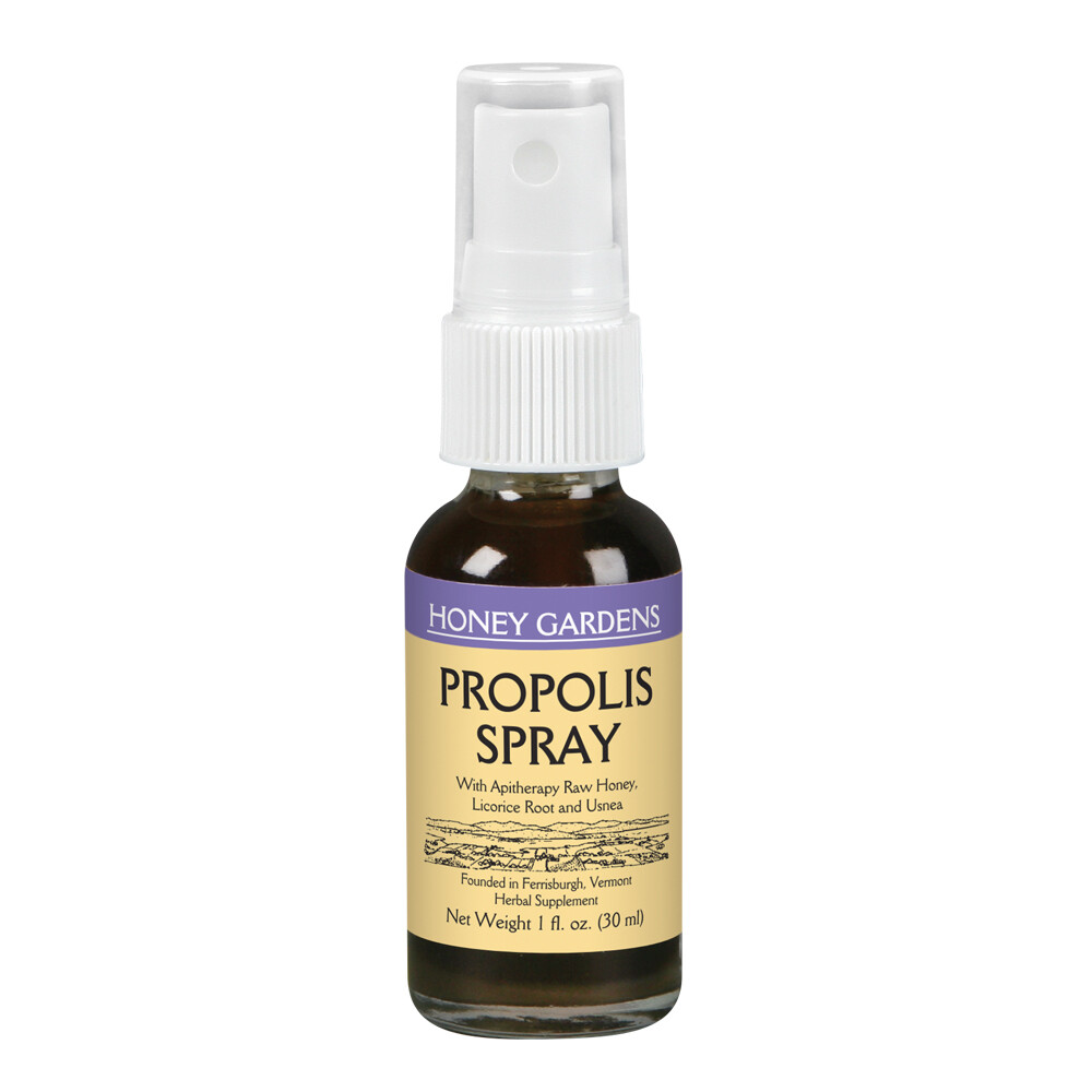 Honey Gardens Bee Propolis Throat Spray | 50 Servings, 1 Fl. Oz.