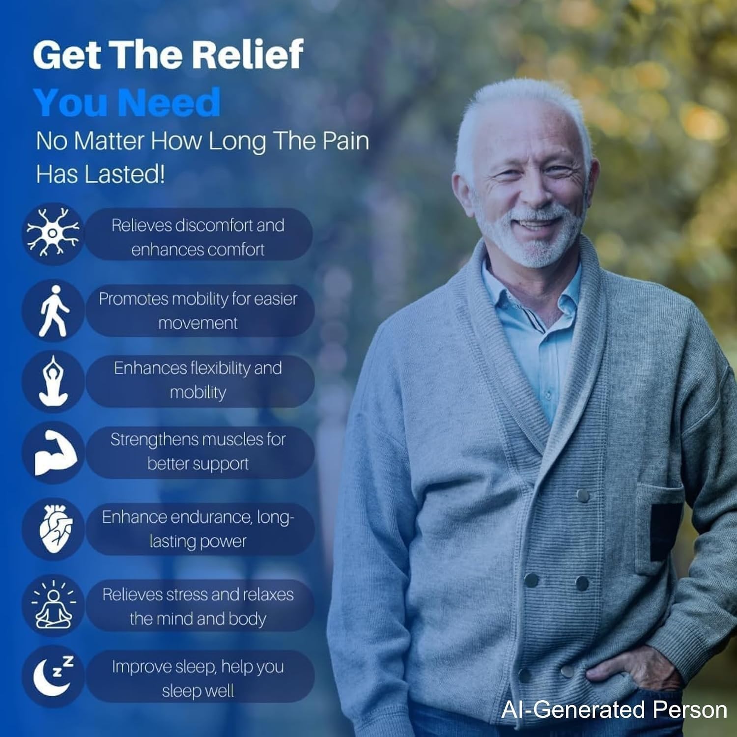 Sciatica Pain Relief – Herbal Extracts, Natural Ingredients, 120 Capsules