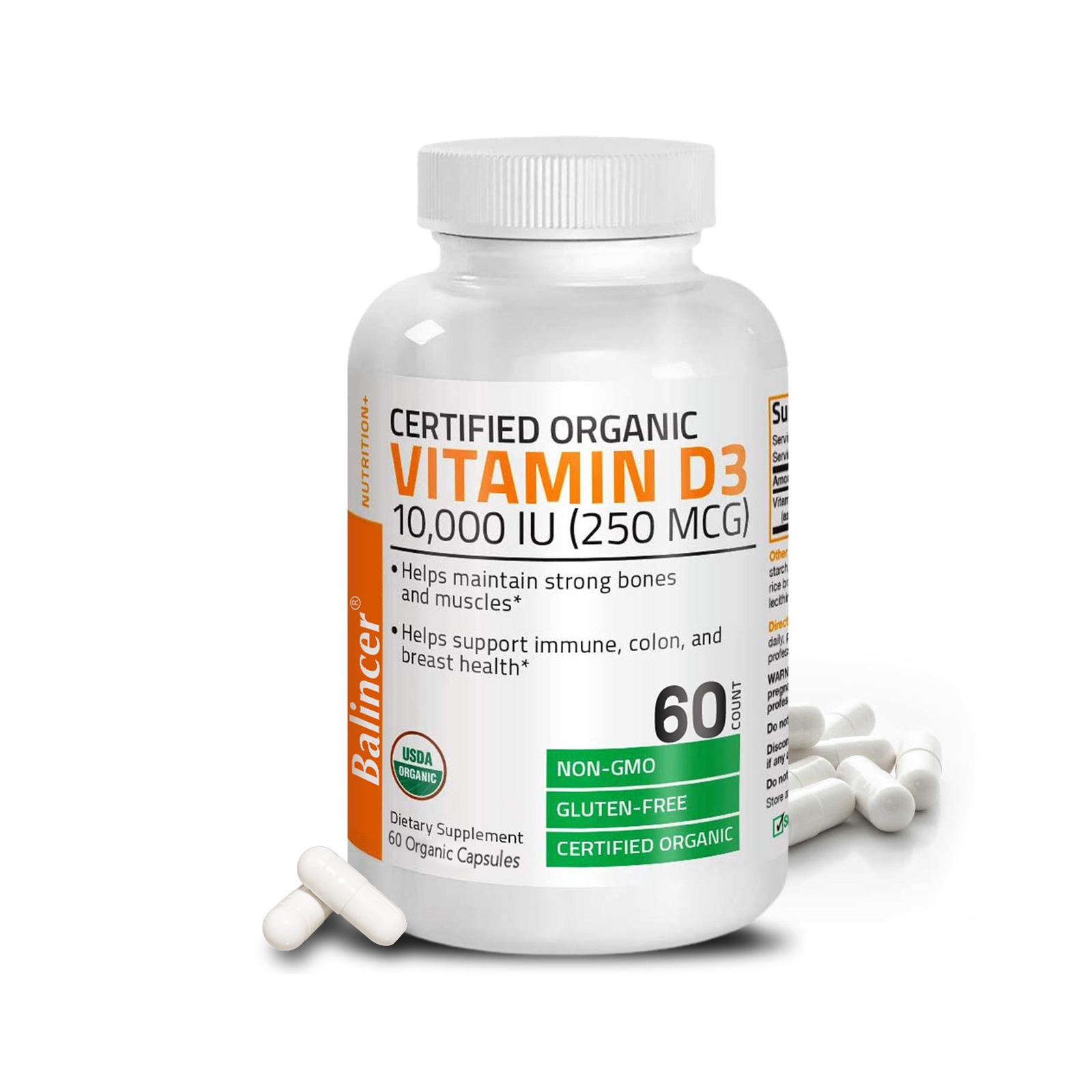 Vitamin D3 10000 IU 30/60/120 Capsules Support Immune,Colon,Breast Health