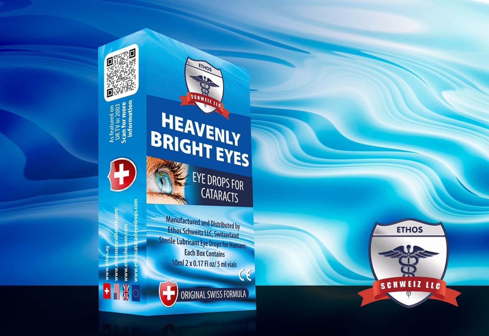 Ethos Eye Drops for Cataracts the Powerful Super Vision Antioxidant 3 Boxes 30ml