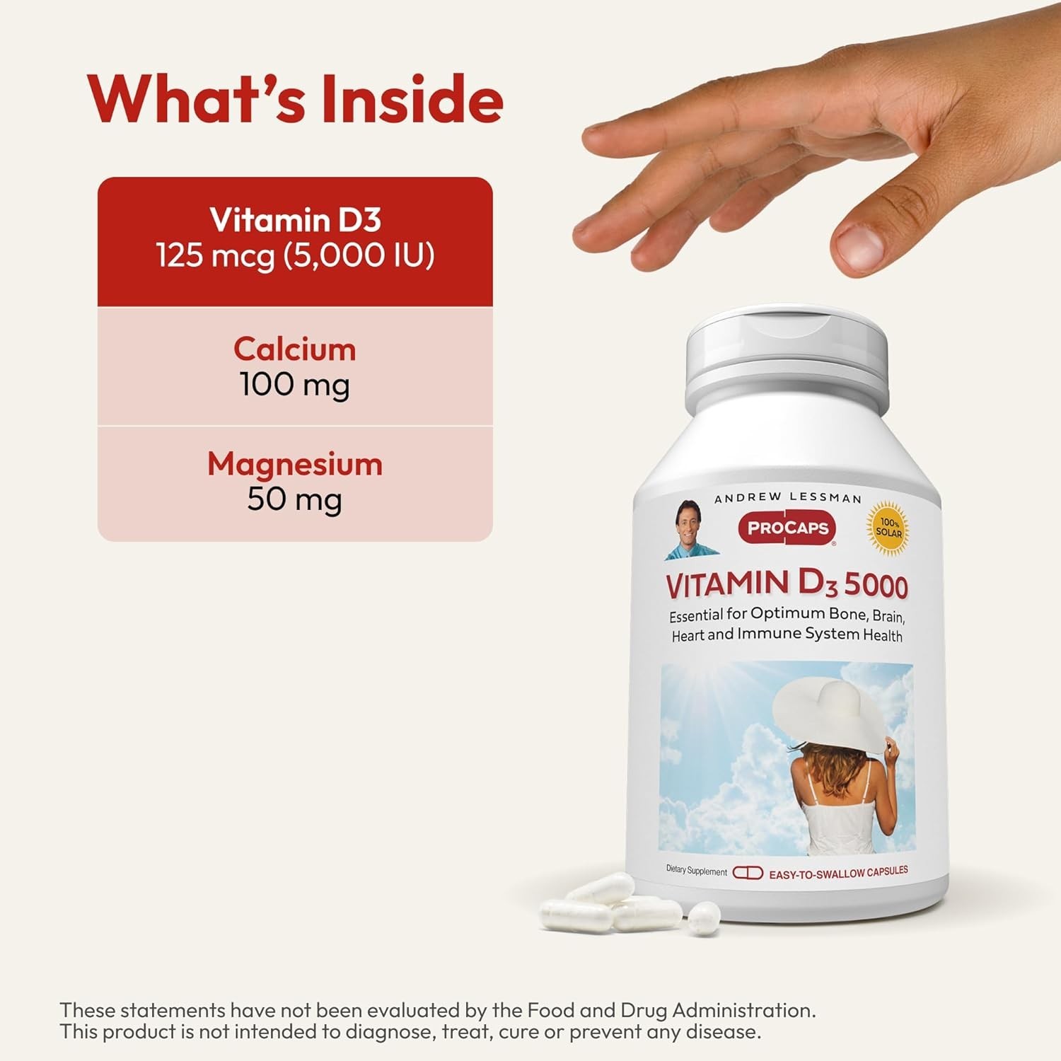 Vitamin D3 5000 IU 150 Capsules High Potency Immune Bone Joint Health Support