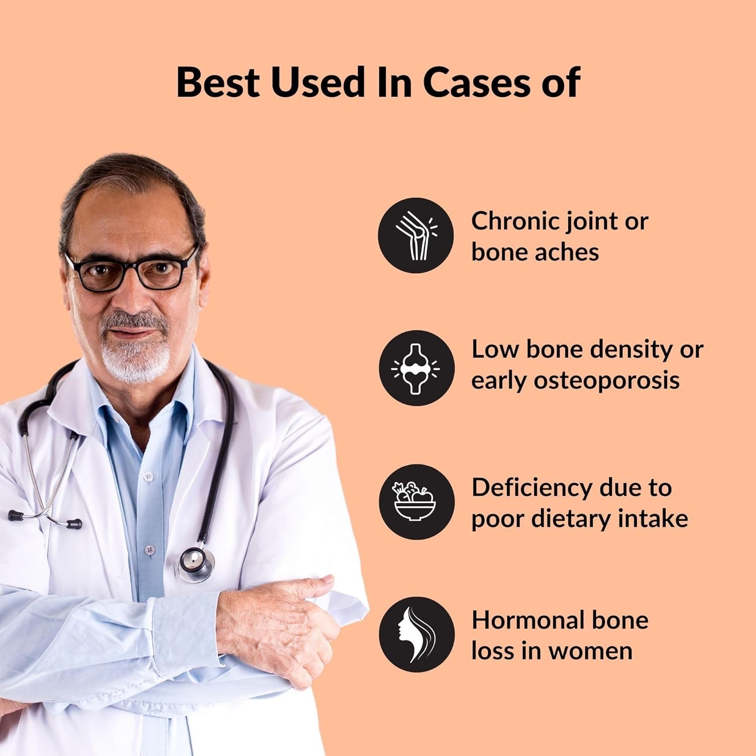 Zans.kar Bone Health Calcium D3 K2 Tablets 30 Count