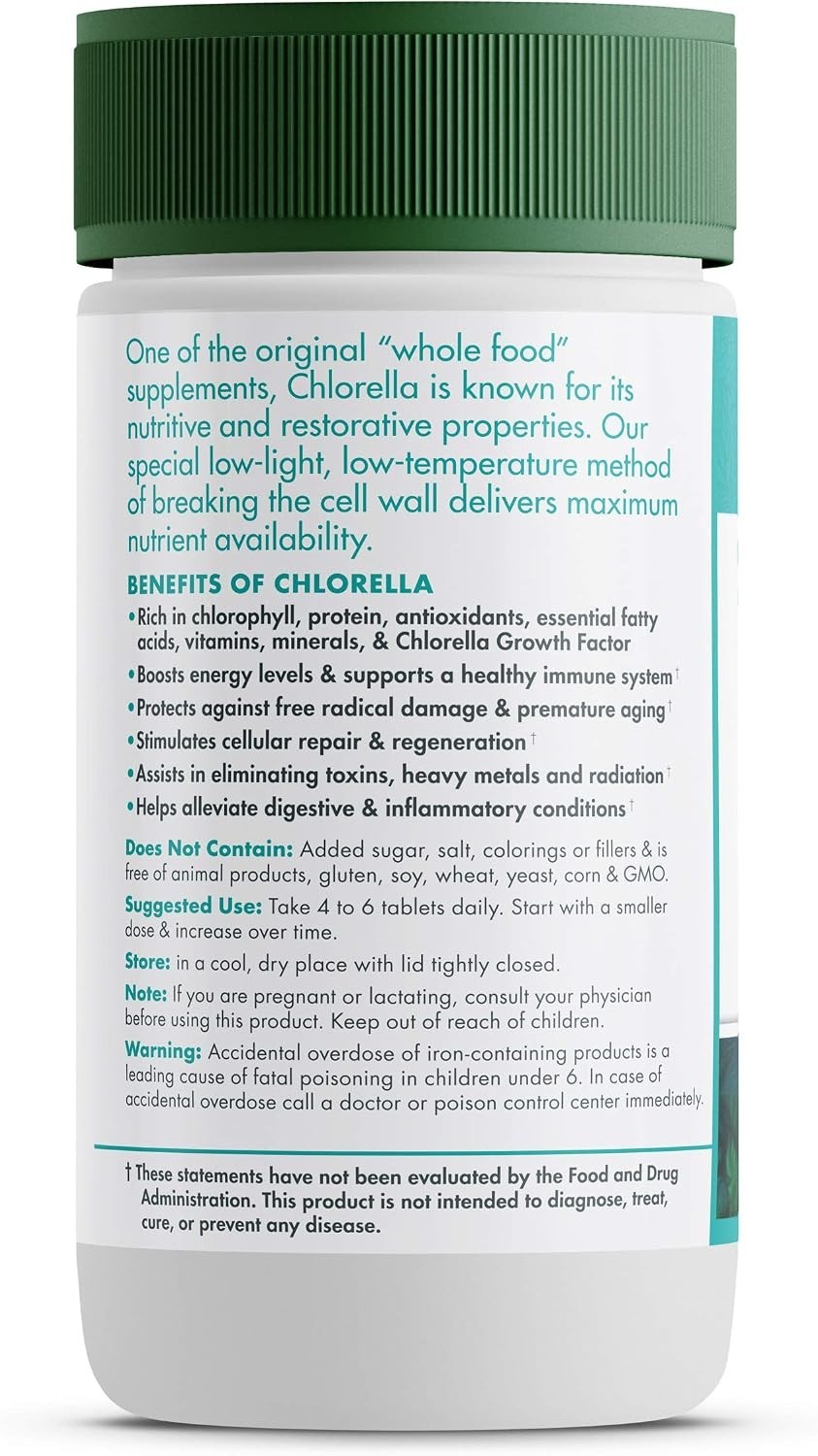 Powerful Organic Chlorella 500 Mg – 120 Tablets for Vitality & Detoxification