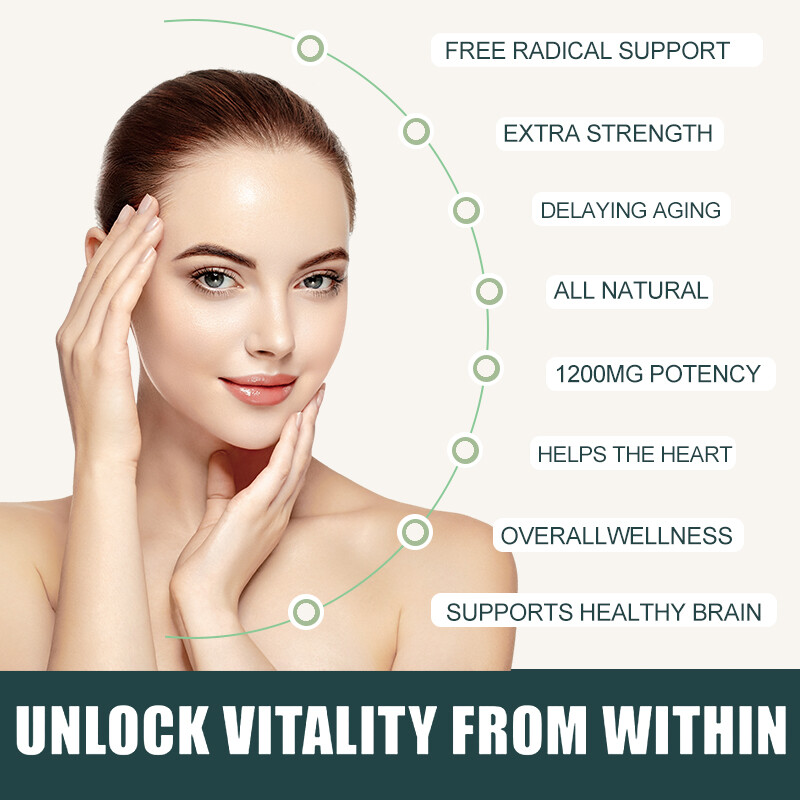 Resveratrol Supplement 1200mg Antioxidant Highly Potent Natural 120pcs Capsules