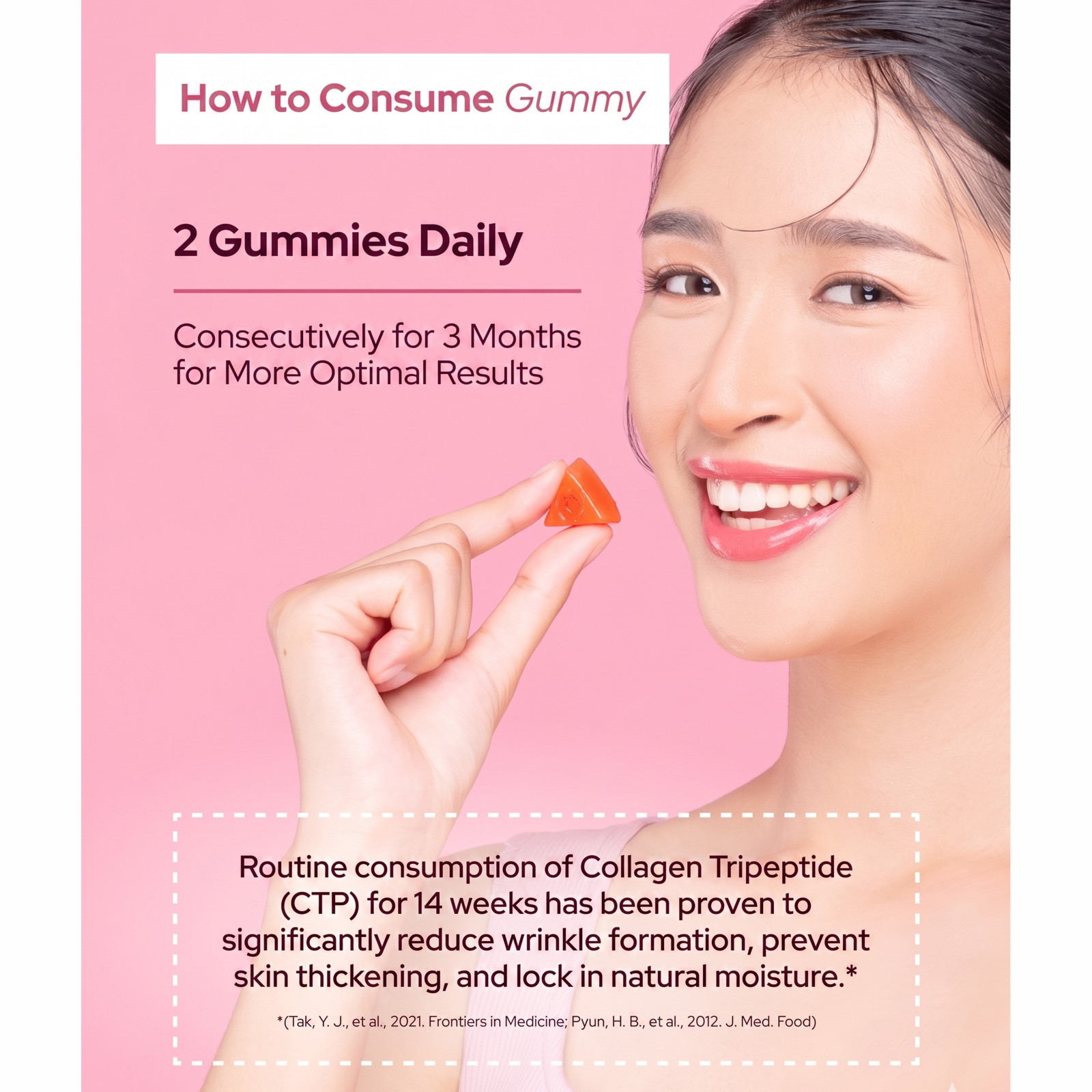 Pome COLLAGO Collagen Tripeptide Gummies with Glutathione Vitamin C Skin Health&