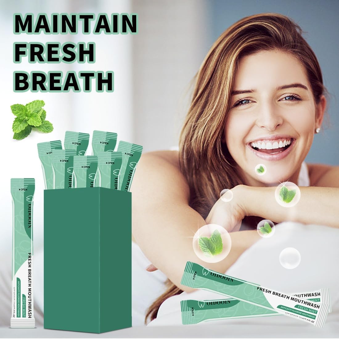 Travel Size Mouthwash Individual Mini for 0.01 Fl Oz (Pack of 40)