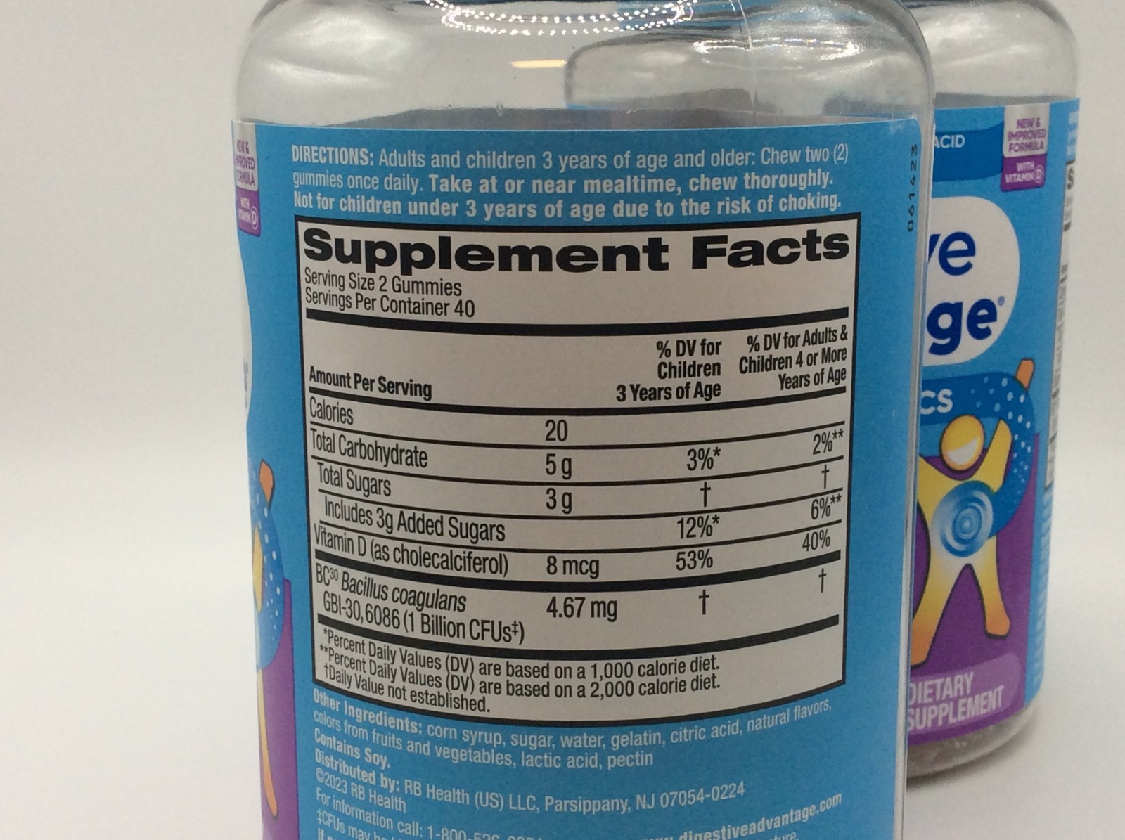 Digestive Advantage Daily Probiotic Gummy for Kids, Fruit Flavor, 160 Gummies