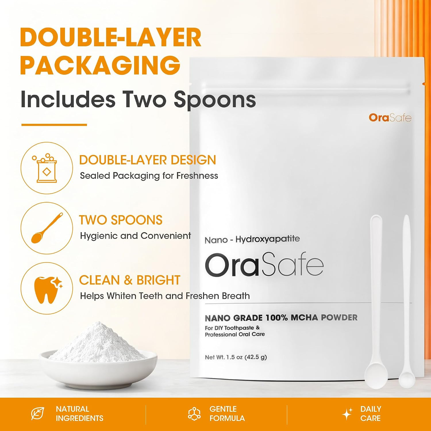 Nano Hydroxyapatite Powder Pure n-Ha Raw Ingredient 42.5g (1.5 oz) for DIY Tooth