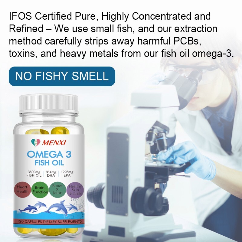 1/2/4x Omega 3 Fish Oil 3600mg Triple Strength EPA & DHA Heart & Brain Health US