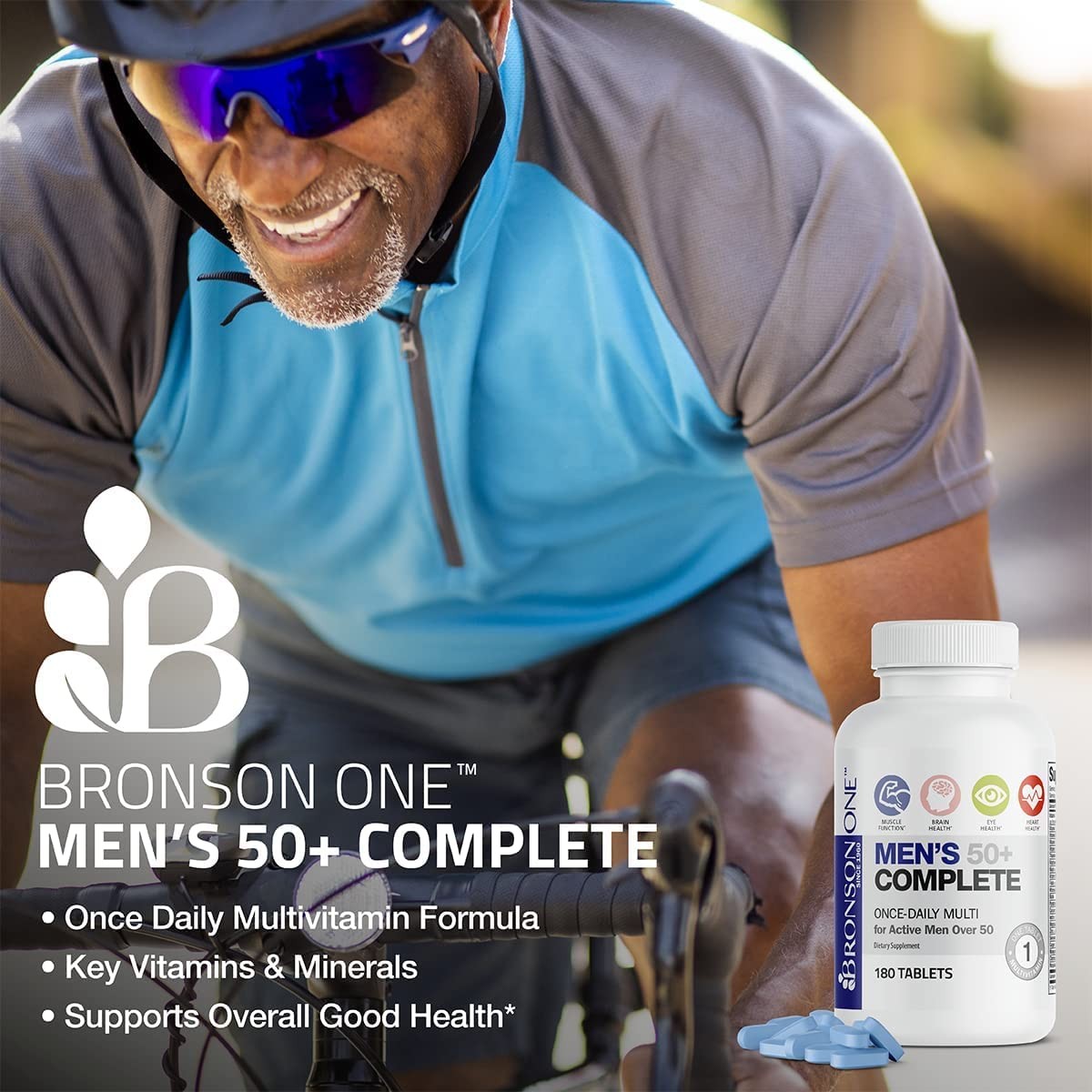 Bronson ONE Daily Mens 50+ Complete Multivitamin 90 Count (Pack of 1)