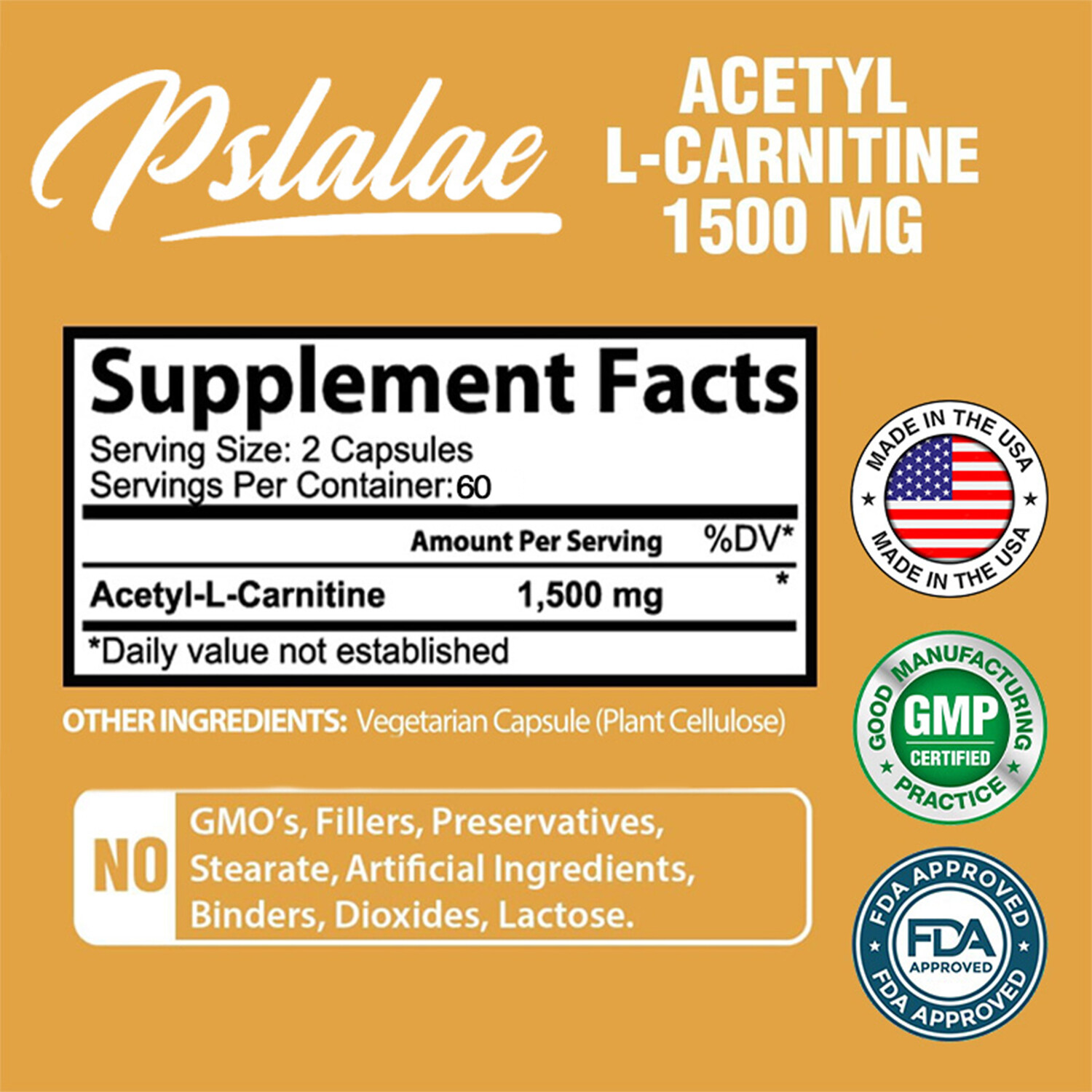 Acetyl-L-Carnitine 1500mg – Weight Loss, Brain & Nervous System Health