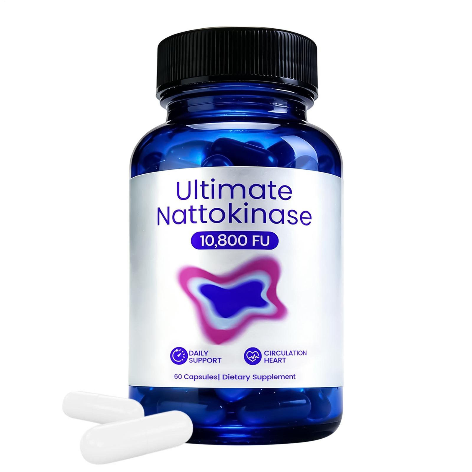 Nattokinase Ultimate Supplement with 10 , 800 FU of Nattokinase , Natural Suppor