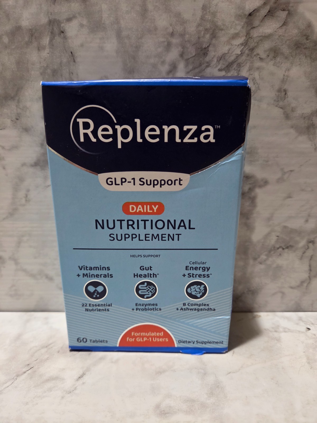 Replenza GLP Support Daily Nutritional Supplement 60 Tablets 8/2026