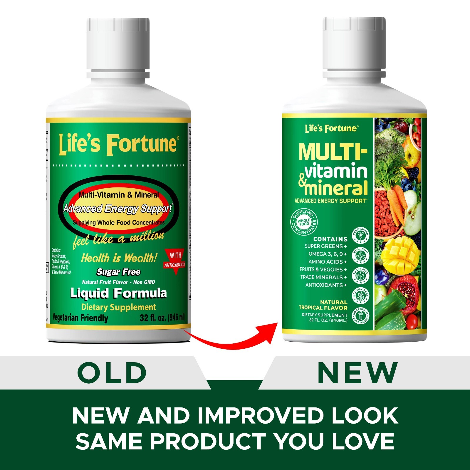 Life’s Fortune Whole Food Multivitamin Liquid 32 Fluid Ounces