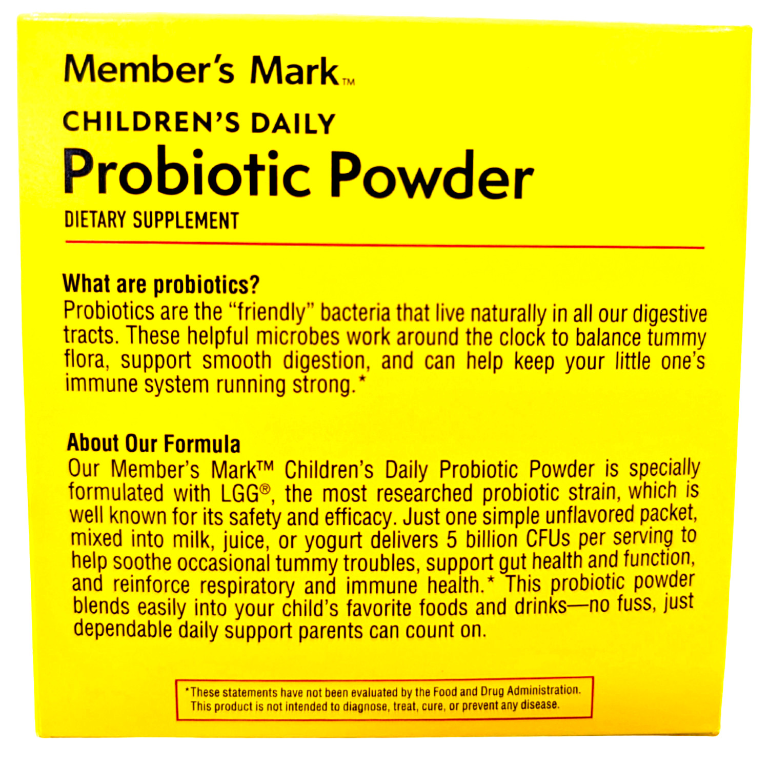 Member’s Mark Children’s Daily Probiotic Powder 60 Count EXP 03/2027