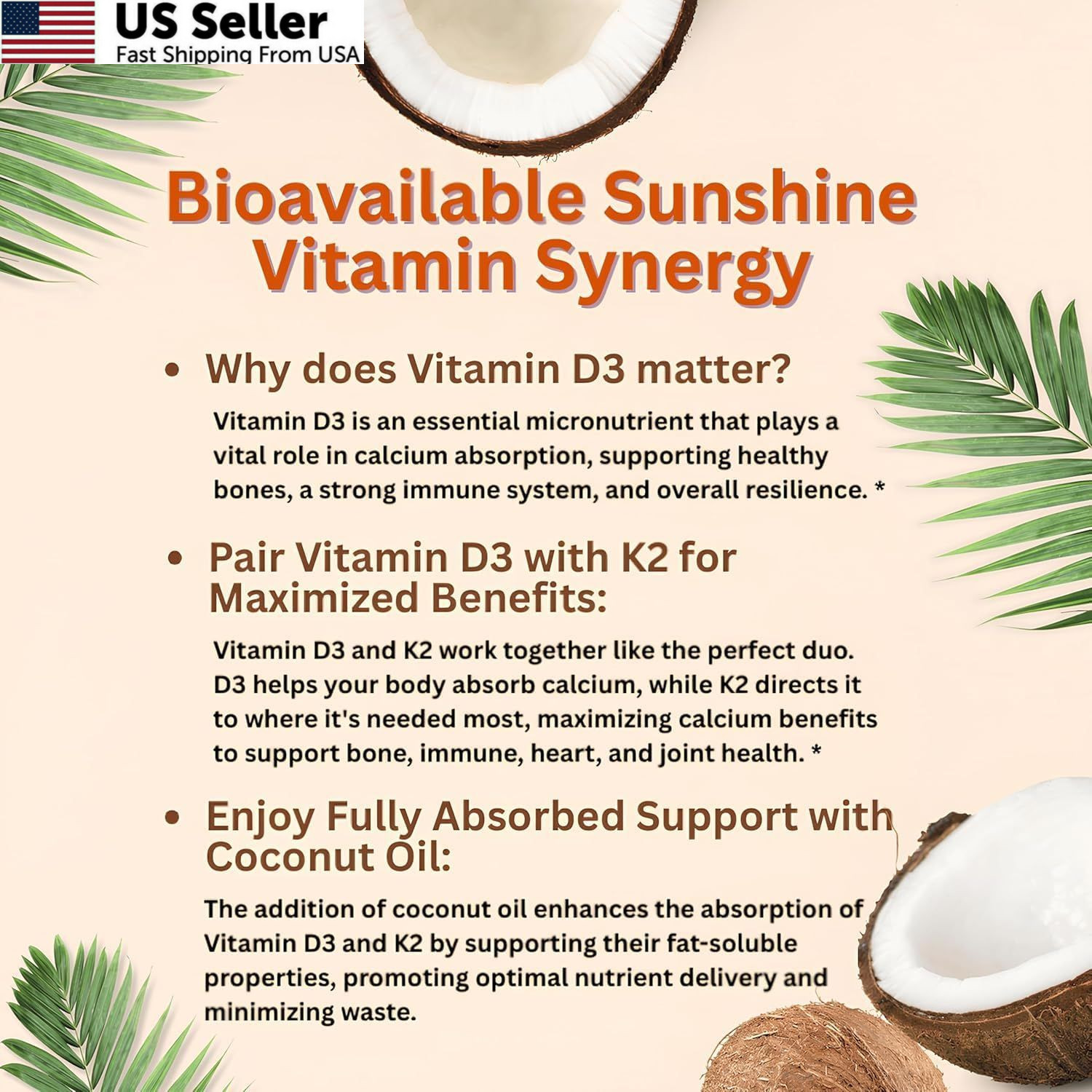 Micro Ingredients Vitamin D3 10,000 IU + K2 MK-7 200 300 Count (Pack of 1)