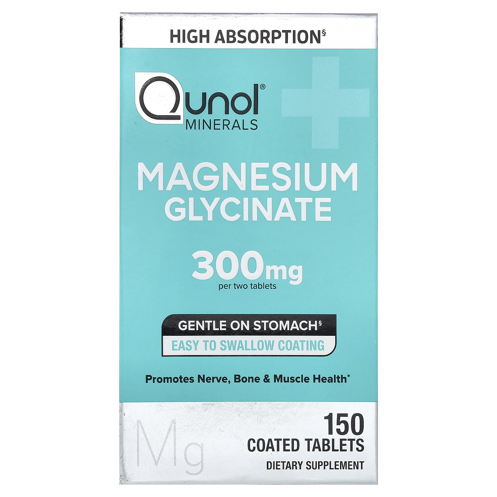 Magnesium Glycinate, 150 Coated Tablets (150 mg per Tablet)