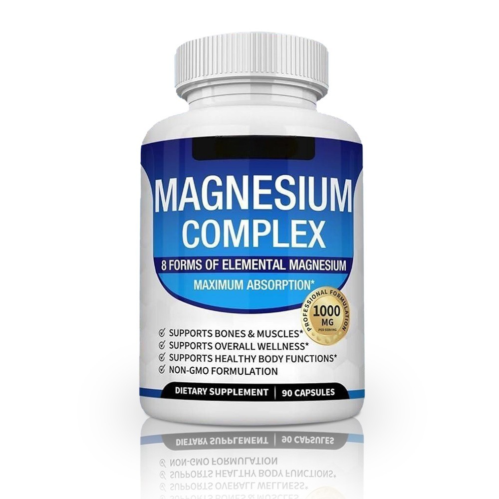 Complex Elemental Supplement 8 Magnesium 1000mg – Vegan Non-GMO 90 Capsules