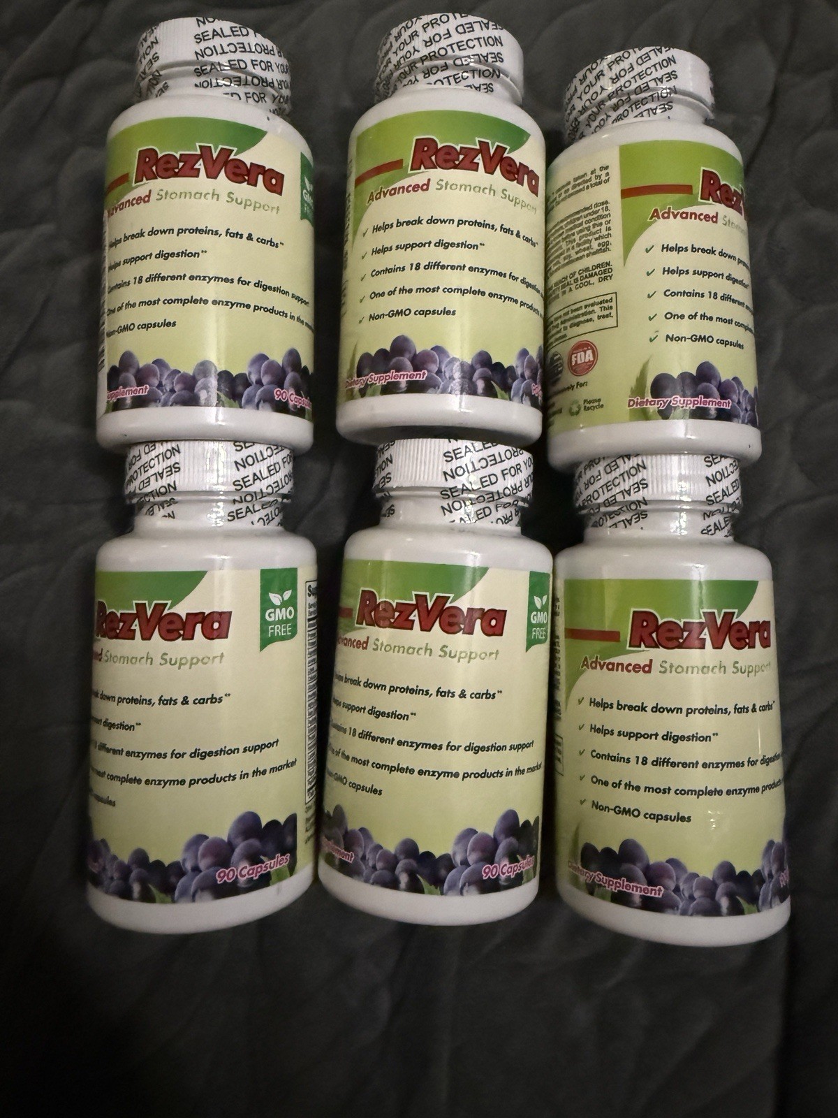 RezVera #1 Best All Natural Digestive Supplement 90 Caps
