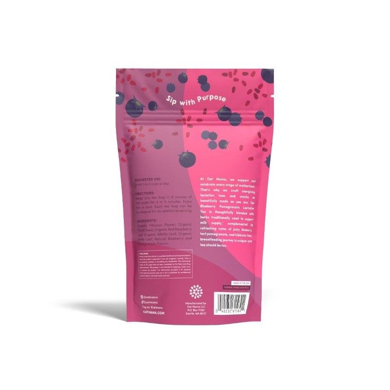 Lactation Blend Blueberry Pomegranate Bagged Teas – 28 Servings