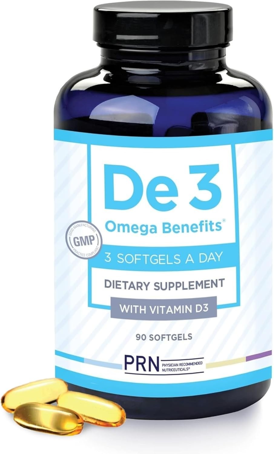 De3 Dry Eye Ultra Pure rTG Omega 3 – Support for Dry Eyes – 2400 mg EPA & DHA…