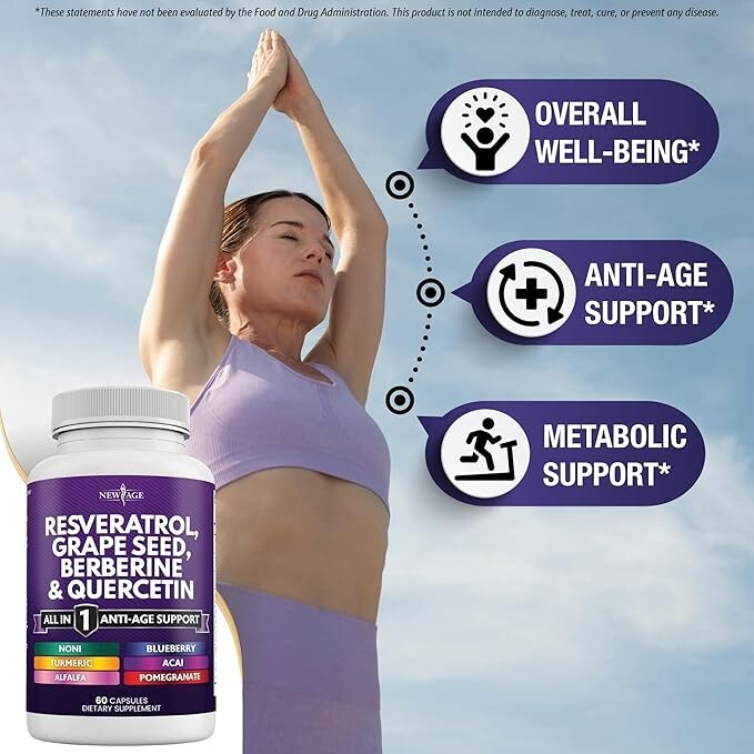 Resveratrol 6000Mg Berberine 3000Mg Grape Seed Extract 3000Mg Quercetin 4000Mg –