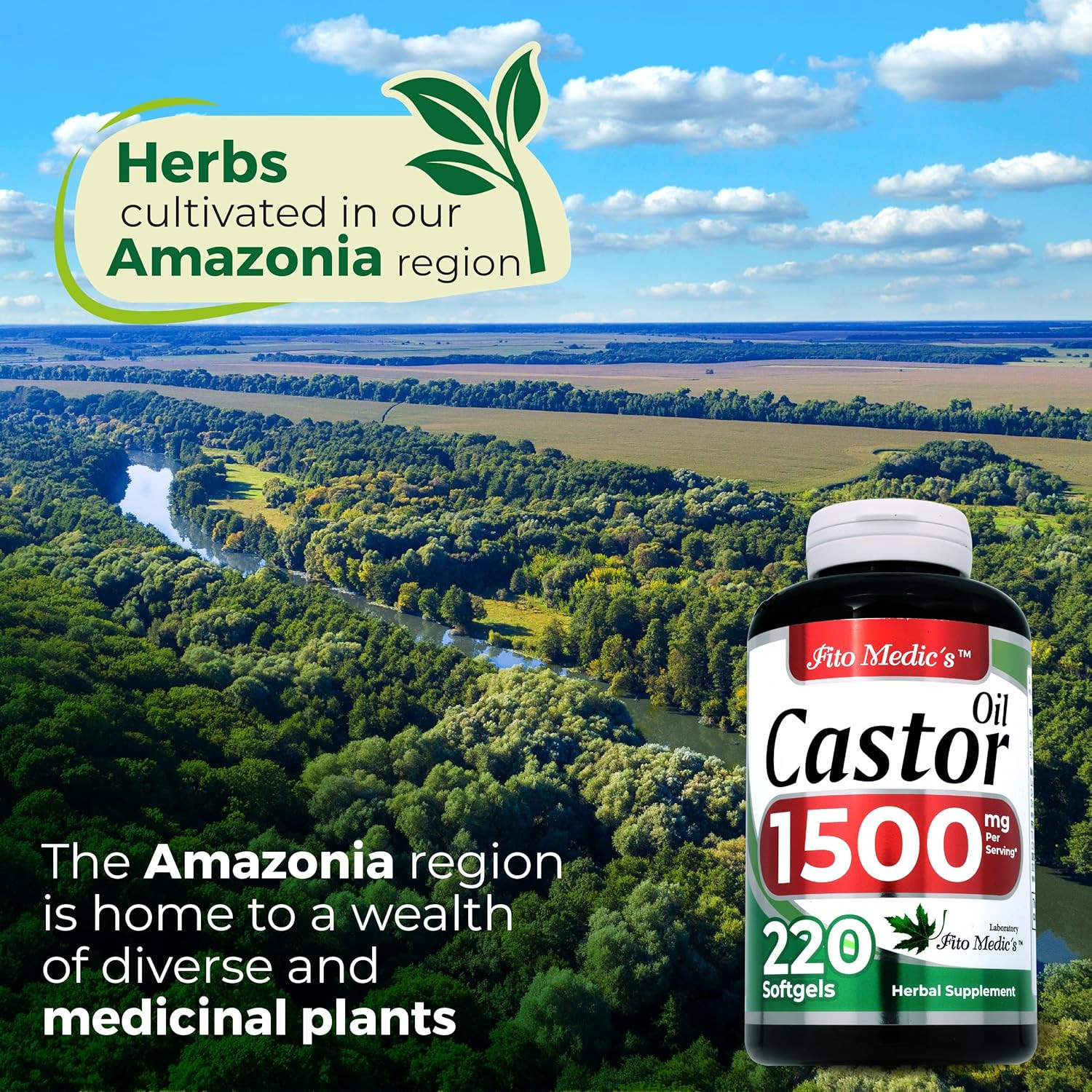 Lab | Castor Oil Pills |220 Softgels | Castor Oil Softgels | Concentrate Extract