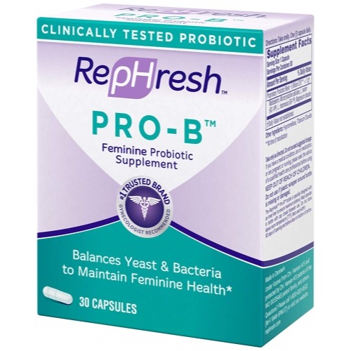 5 Pack Rephresh Pro B Probiotic Feminine Supplement 30 Capsules 1 Per Day
