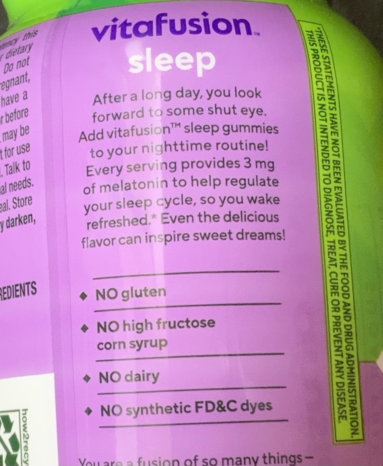 😴 2 x Vitafusion Sleep Gummies 140 In Each, Peach/White Tea Flavor, Exp 12/26