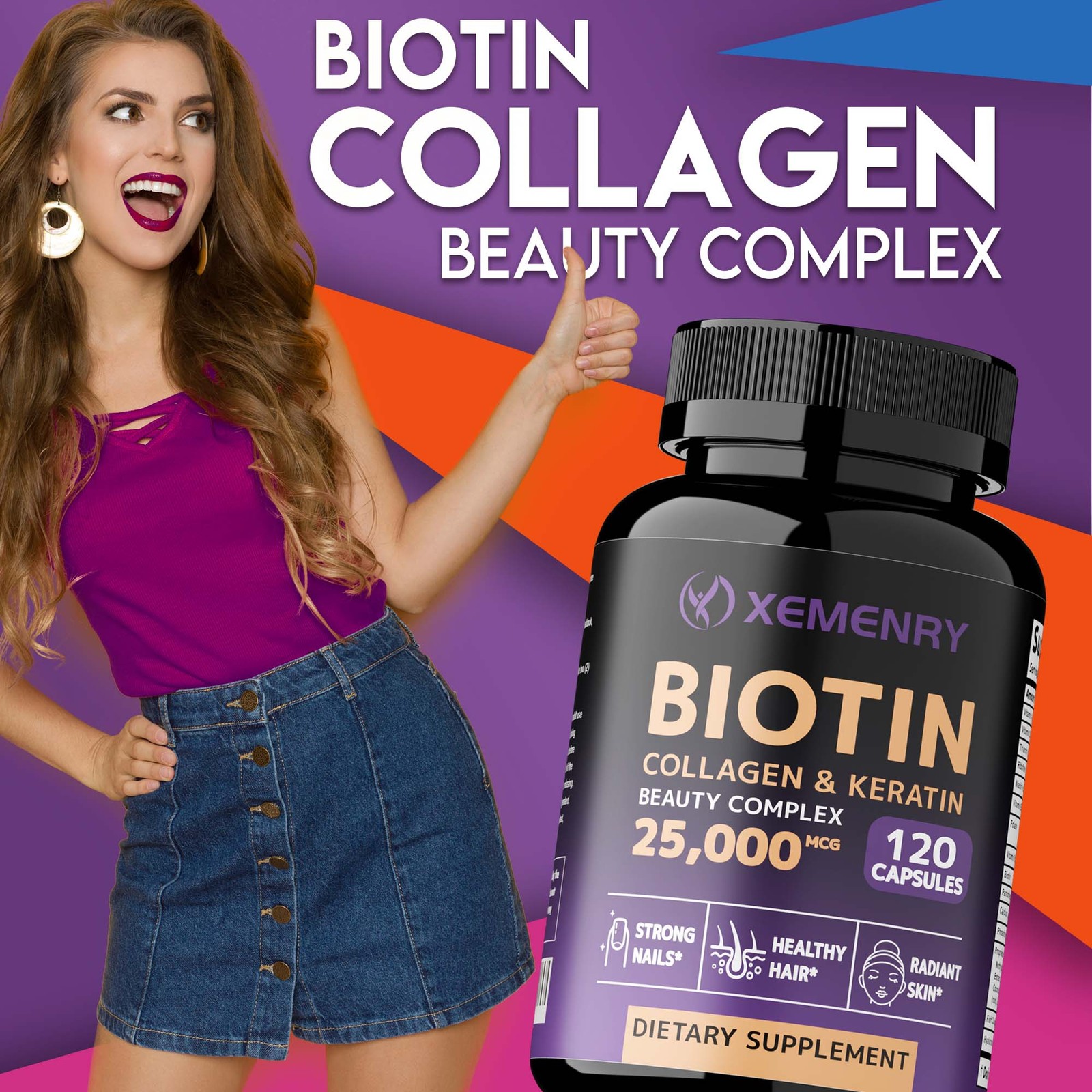 Biotin Collagen & Keratin – Anti-Aging, Support Skin Health, Prevents Hair Loss