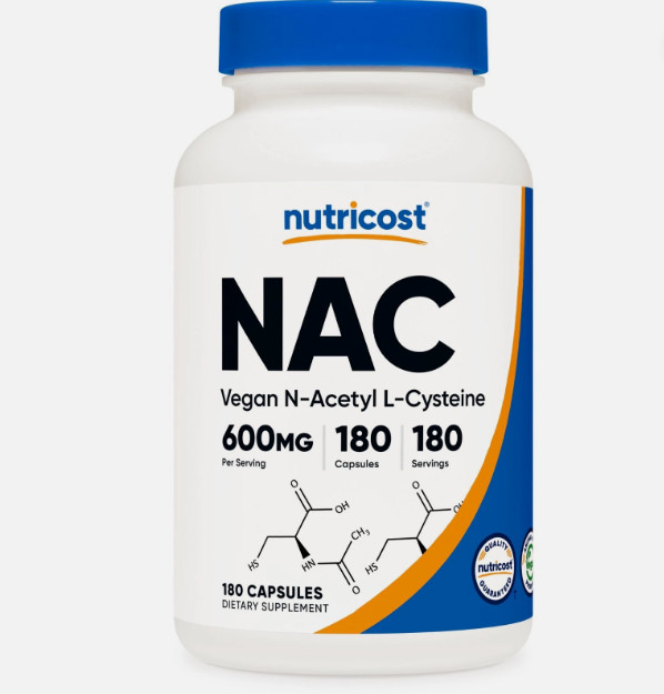 Nutricost 600mg N-Acetyl L-Cysteine NAC Supplement – 180 Pieces
