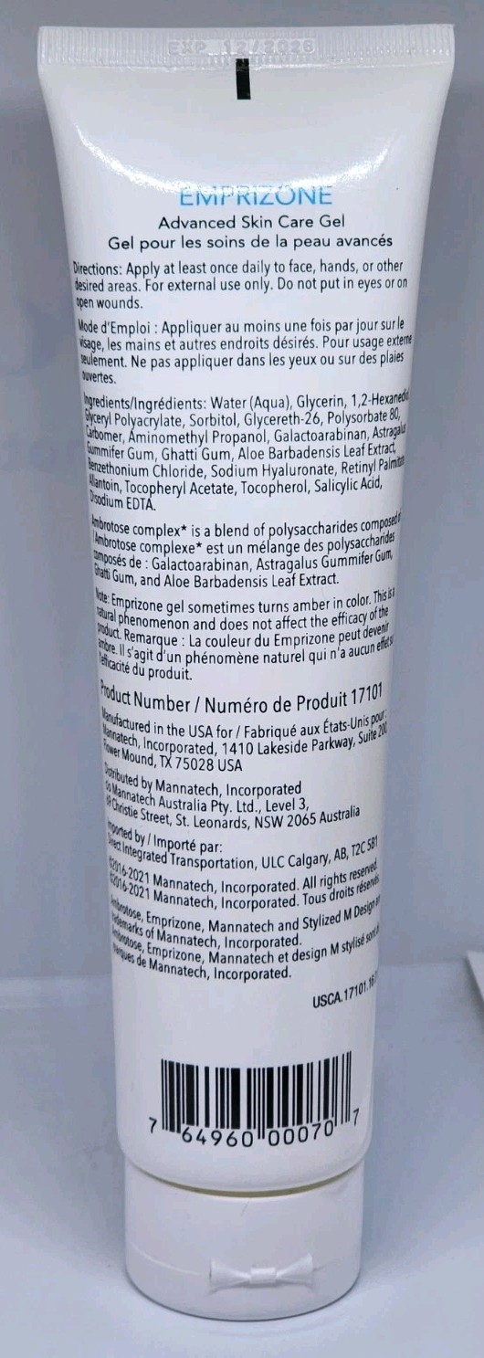Mannatech Emprizone Soothing Hydrating Gel with Ambrotose Complex 5 oz Sealed