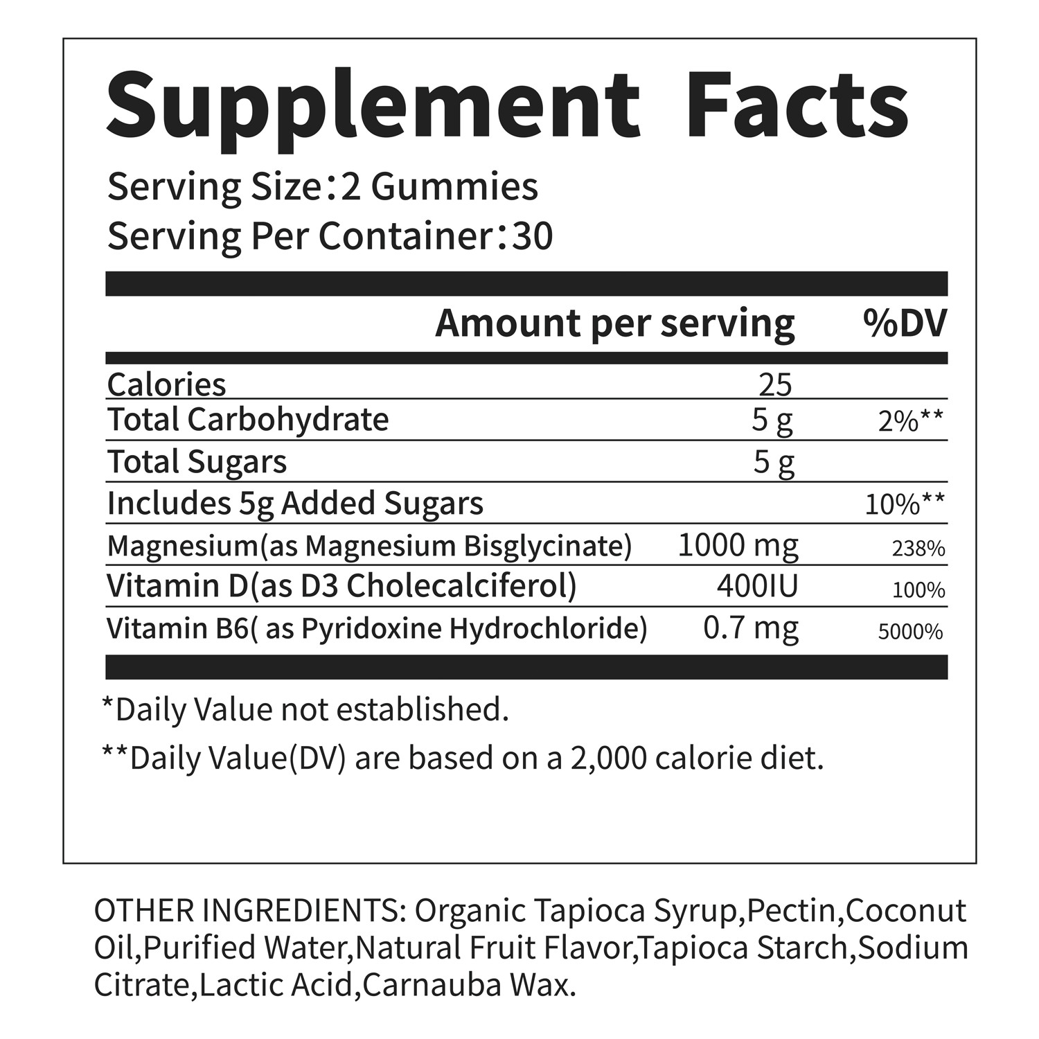 Magnesium Glycinate | 1000mg | 60 Gummies | Buffered & Chelated | 02/07/2027
