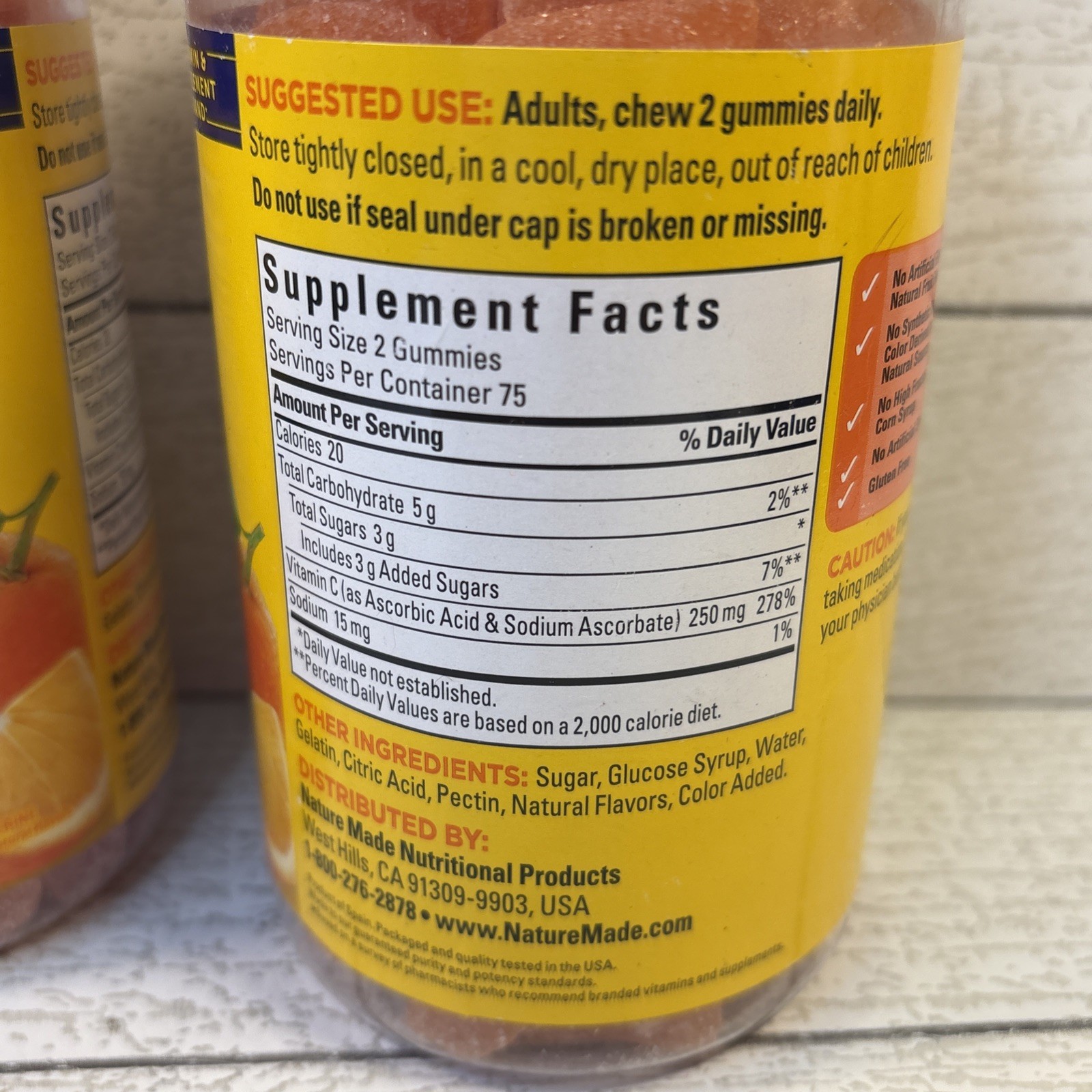 2 Nature Made Gummies Vitamin C 250mg 150 Gummies Each Bottle Exp. 01-2028
