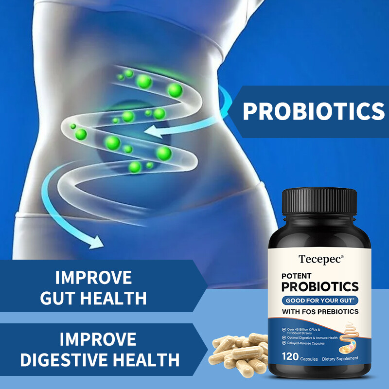 Probiotic w/Prebiotic FOS – Promoting Digestive Support w/ 45 Billion CFU
